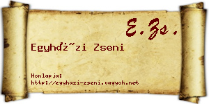 Egyházi Zseni névjegykártya